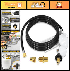 12FT Propane Hose with Regulator for RV, Grill, Gas Stove, Generator – 3/8″ F/M