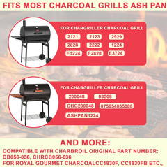 Adjustable Ash Pan Replacement Parts for Char-Griller 200048 1224 2121 2123 2828