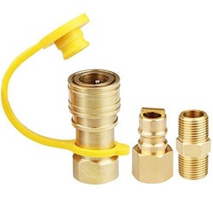 3/8 Inch Natural Gas Quick Connect Fittings LP Gas Propane Hose Quick Disconnect
