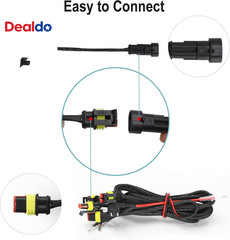 4 PCS Grill Led Lights with Fuse Adaptor Compatible with 2016-2023 Toyota Tacoma