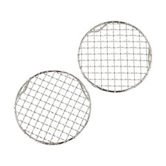 Round Cooking and Cooling Rack 2 Pieces Stainless Steel for Baking Roasting BBQ