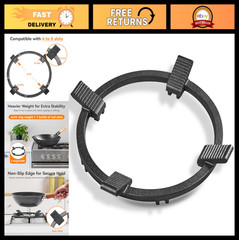 Heavy-Duty Cast Iron Wok Ring for Gas Burner – 8.3″ Outer, 7″ Inner Diameter, No