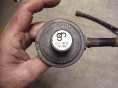 Vintage Gas Regulator & Hose Grand Hall 11″WC 9/86 Regulator & Hose See Picture