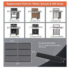 Genesis II Flavorizer Bars Grill Grates for Weber 66795 66095 by Qualimetal
