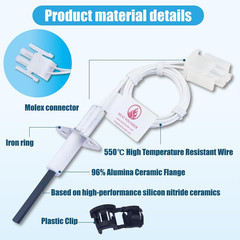 Pool Heater Replacement Kit Silicon Nitride Ignition Rod, Replacement Igniter fo