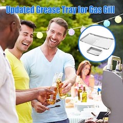 Grill Grease Tray Replacement for Dyna Glo with Catch Pan, Universal 25″-34″