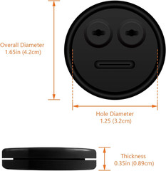 4-Pack Temp Probe Grommet for BBQ Grills, Replacement for Weber 85037 Smokey Mou