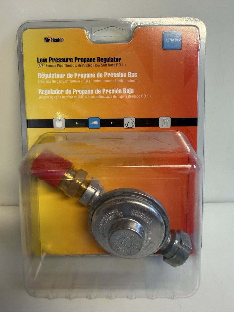 Mr. Heater F276136 Low Pressure Propane Regulator for 3/8 Female Thread New