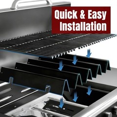 SHINESTAR Flavorizer Bars & Grill Grates for Weber Spirit 300 Series E310 S310