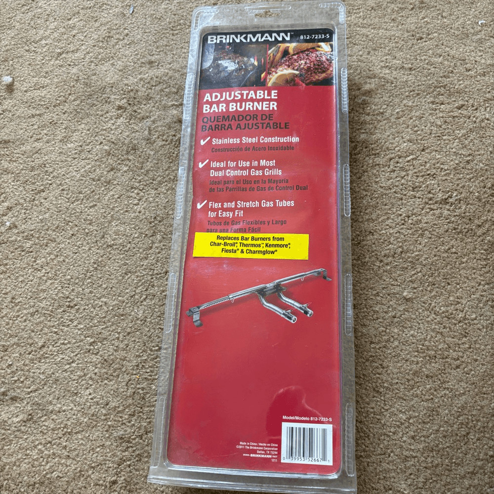 Brinkmann Adjustable Bar Burner 812-7233-S *New*