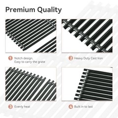 Cast Iron Grill Grates 17 Inch 3 Pack for Commercial Infrared Gas Grill
