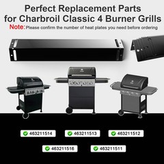 Uniflasy Replacement Parts Kit for Charbroil 4 Burner 463211512, 463211513, 4632