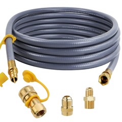 Aekops 24Ft 1/2 Natural Gas Hose For Generator Quick Connect Fittings Outdoor