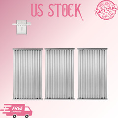NEW 3 Pack Stainless Steel 17 Inch Grill Emitter Plates Replacement Grill Parts