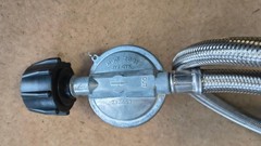 NEW 10 PSI Adjustable High Pressure LP Gas Regulator w/ 4FT Steel Braided Hose