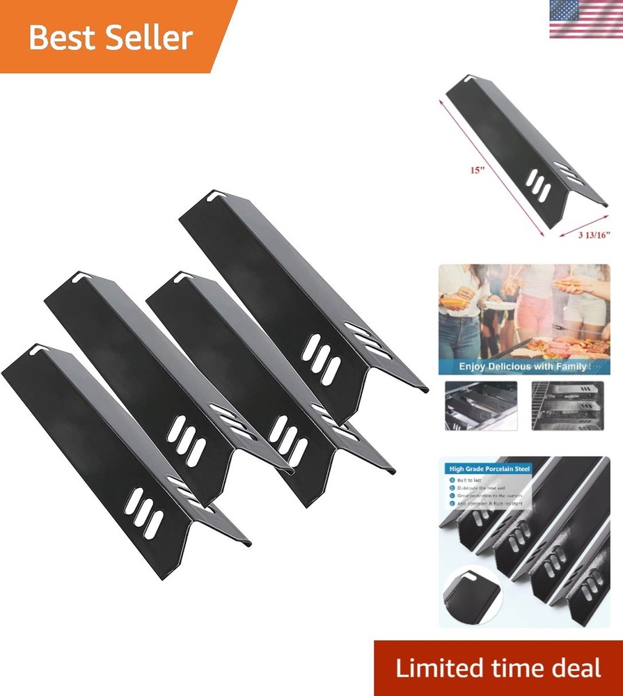 High-Quality 15″ Grill Heat Shields – 4-Pack for Enhanced Grilling Performance