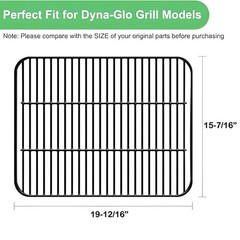 Porcelain Cooking Grid & Stainless Steel Heat Plates for Dyna-Glo 3-Burner