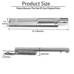 5pc Cast Stainless Steel Burner Set for Bull BBQ 16 1 8in