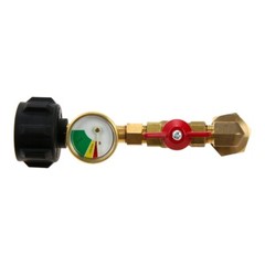 QCC1 Propane Refill Elbow Adapter with Propane Tank Gauge For Heater Camp Stove