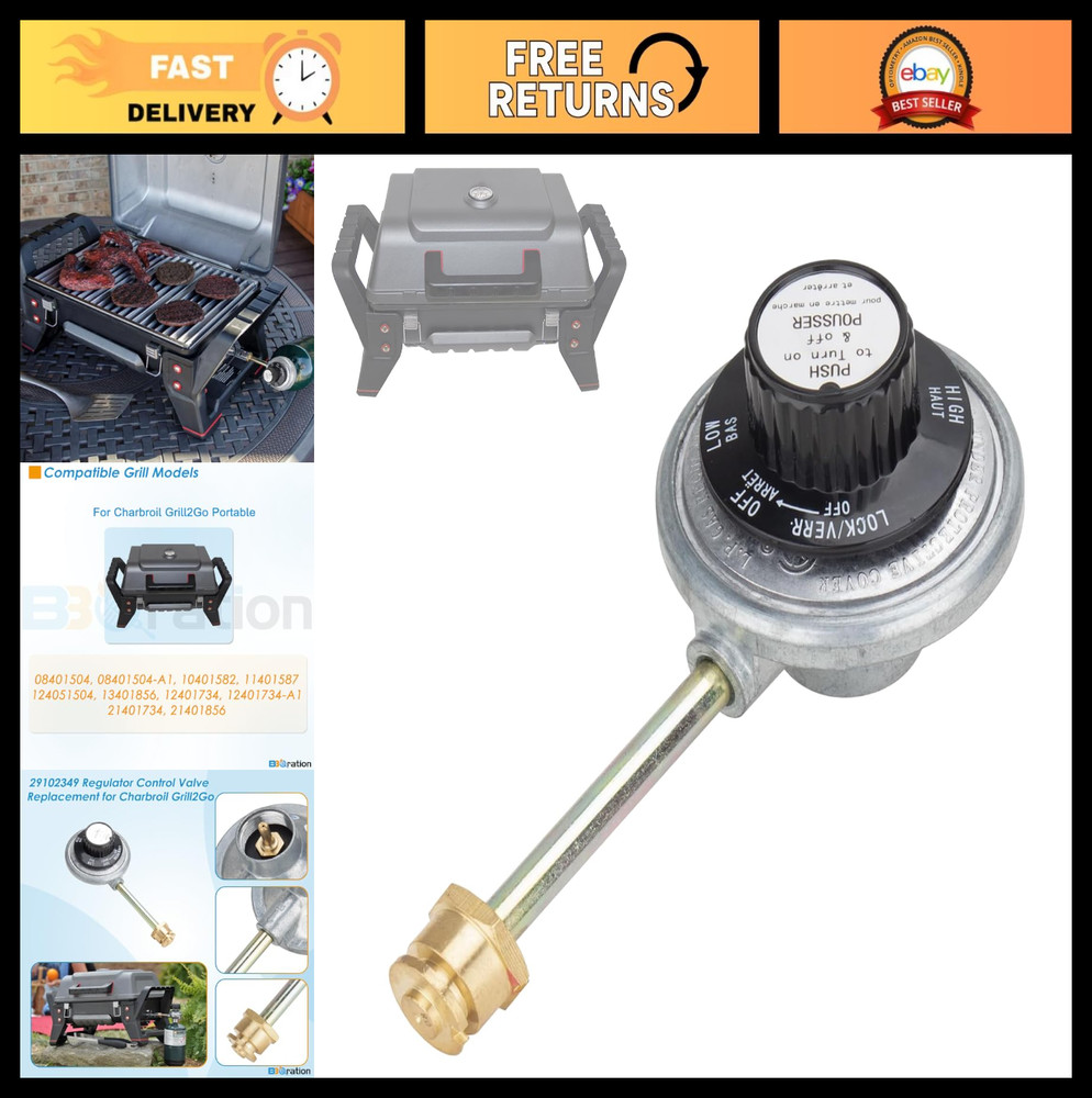Regulator Control Valve Replacement for Charbroil Grill2Go Portable Gas Grill 20