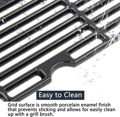 CharBroil-Compatible Porcelain Cast Iron Grill Grates – 3 Pack for Perfect BBQ