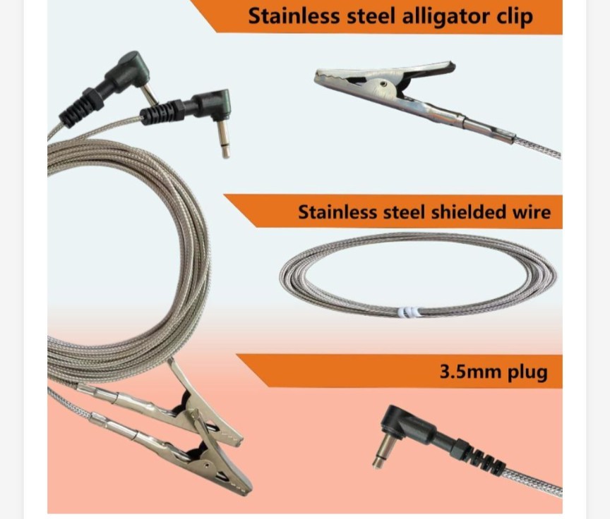 High Temperature Pit Probe with 90° Plug Stainless Steel Alligator Clip 2 Pack