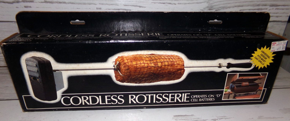 Universal Cordless Rotisserie Gas Grills Thermos Model No. 8930 Battery Operated