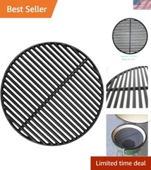 18 3/16″ Big Green Egg Grate Large Matte Cast Iron Cooking Grid Grates Replac…