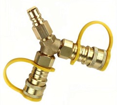 Evimotal 3/8 Y-Splitter Separator Natural Gas Connect/Disconnect Adapter
