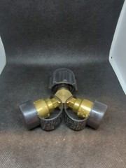 Propane Tank Splitter w/ Valves, Propane Y Splitter Adapter for Gas Grill, Solid