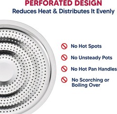 Stainless Steel Heat Diffuser Set, Removable Handle, 2-Pack