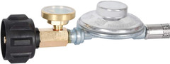6FT Propane Regulator Hose with Gauge, Grill Regulator Hose QCC1 Connection for