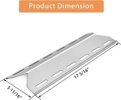 4-Pack Heat Shield Replacement – Fits Charmglow, Home Depot, Nexgrill & More