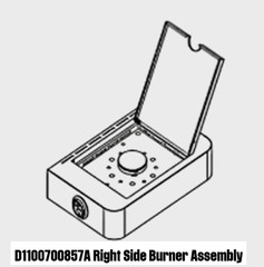 Monument Grills Model 35633 D1100700857A Right Side Burner Assembly