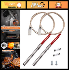 2 Pack Pellet Grill Igniter Replacement for Traeger, Pit Boss, Camp Chef – 200W