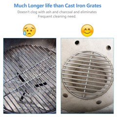 7.5″ BBQ High Heat Stainless Steel Charcoal Fire Grate Fits for Kamado Grill …