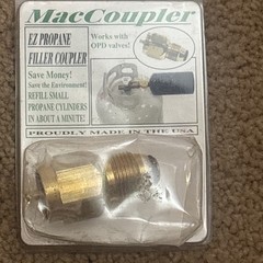 MacCoupler EZ Fill Propane Coupler, Refill Small Propane Cylinders New Unopened