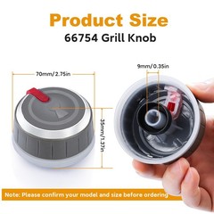 Grill Main Burner Control Knobs (2 Pack) – Replacement Knob Kit for Genesis II L