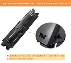 Universal Adjustable Heat Plate Shield, Burner Cover for Gas Grill Char-Broil…