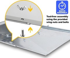 Adjustable Grease Tray (24″-27″) & 4-Pack Heat Plate 14 9/16, Nexgrill 4 Burner