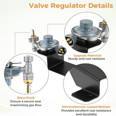 80477 Gas Grill Valve Regulator Replace For Weber Q100 Q120 Series Gas Grills