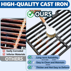Safbbcue 16.5 Inch Grill Grates for Kenmore Grill Parts 6 Burner 146.47223610 14
