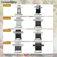 Replacement Parts for Nexgrill 6 Burner 720-0898, 720-0898A, Nexgrill 720-0888