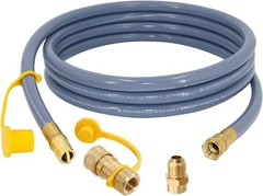 Natural Gas Hose 12ft Brass Quick Disconnect for Grills Ovens Patio Heater