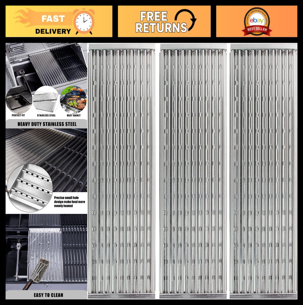 17″ Emitter Plates for 3-Burner Gas Grills, Compatible with Charbroil Models, In
