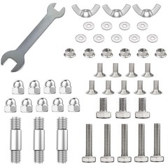 Mcvomv Patio Heater Replacement Parts Hardware Nut Set, Silver