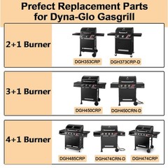 Grill Heat Plate Porcelain Steel 5pc Set 15 1/4 Inch For DynaGlo Burner