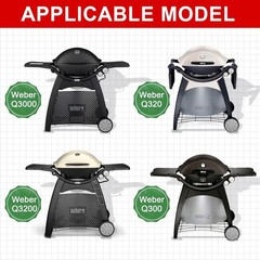 7646 7584 Grill Grates for Weber Q3200 Q320 Q300 Q3000 Q3100 Gas Grills, 17.8…