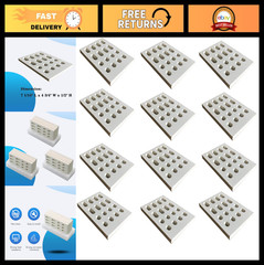 12-Pack Ceramic Grill Briquettes Flame Tamer Replacement for BBQ & Grilling