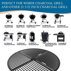 Dongftai CH83G Cast Iron Grate Fit 22.5″ charcoal kettle grills like Weber Go…